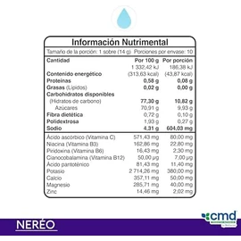 CMD - NERÉO - Electrolitos en Polvo con Vitamina C, Vitaminas del Complejo B y Fibra - Suplemento Alimenticio - 1 Bolsa con 10 Sobres de 14 g cu