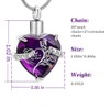 LYFML Heart Crystal Cremation Jewelry Urn Necklace for Ashes, Keepsake