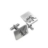 Celtic Art Scotland Silhouette Brushed Pewter Cufflinks