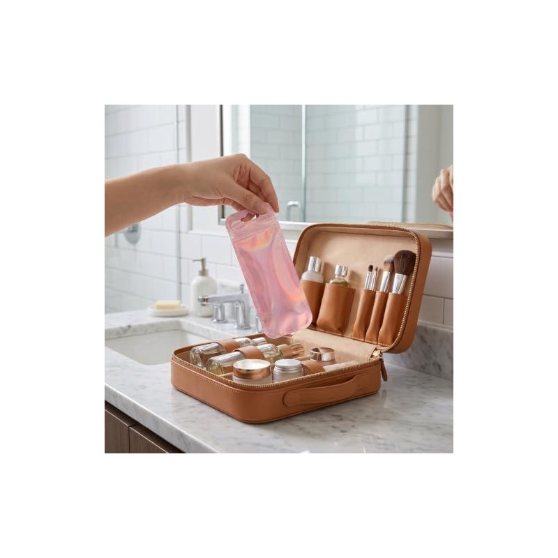 Makeup Brush Holder Travel, Compact Lightweight Accessory for Travel and