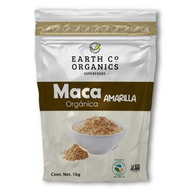 Earth Co | Maca Peruana Orgánica | 100% Natural | Maca en Polvo Amarilla | Alta Calidad | 1 kg