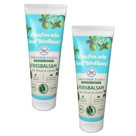 Dresdner Essenz Fußbalsam Bio-Minze & Limette 2er Pack. 2x75 ml