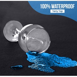 Utopia Bedding Waterproof Mattress Protector Full Size, Premium Terry Mattress Cover 200 GSM, Breathable, Fitted Style with Stretchable Pockets (Black)