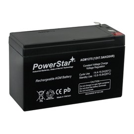 PowerStar 12Volt 7.0Ah 12V 7AH Sealed Lead Acid Battery (SLA) with F1 Terminal