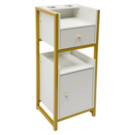 Modern Salon Storage Trolley Cart,with Metal Frame,Beauty Rolling Hairdressing Salon Cart,Hair Salon Station Storage Cabinet,with Drawers