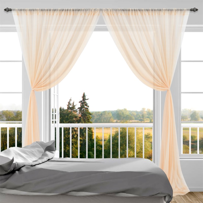 Backdrop Curtain Champagne 1.5x2.15m Yarn Durable Backdrop Drape for Wedding