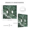 Donecmminery Decorative Switch Plates Forest Marble Dark Green With White