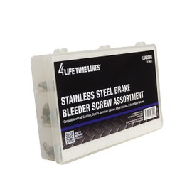 4LIFETIMELINES Stainless Steel Brake Caliper Bleeder Screw Assortment - SAE & Metric - Compatible with All Calipers, Clutch, and Suspension Systems - Prevents Corrosion for Smooth Performance