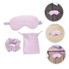 Mikinona Faux Silk Sleep Mask Set with Adjustable Strap Blackout