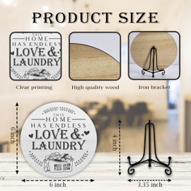 Laundry Room Sign, Modern Farmhouse Laundry Decor, Laundry Signs, Farmhouse Shelf Decor, This Home Has Endless Love Laundry Sign, Table Art Sign For Wash House, Christmas Gifts-03