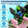 3pcs Betta Fish Hammock, Betta Fish Tank Accessories, Floating Rest