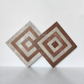 COLAMO LUXURY Peel and Stick Backsplash,Large Square Faux Stone Tile,Self Adhesive Smart 3D Waterproof Mosaic,Geometric Marble Design,Stick on Accent Wall for Kitchen,Fireplace,Bathroom(10,Brown Grey)