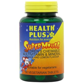 Health Plus Supermouse - Orange and Lemon Flavour Children's Chewable Multivitamin Supplement - 90 Tablets