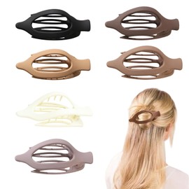 Pack of 6 Hair Clips for Women, French Hair Clips, 11.5 cm Hair Clips, Flat Secure Hold Inner Teeth Hair Claws, Strong Hold Side Hair Clips for Fine Hair, Thick Hair, Short Hair