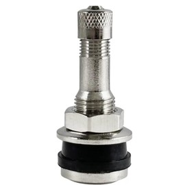 TR416 Chrome-Plated Steel Tire Valve Stems, 4 Pieces, Snap-in Design