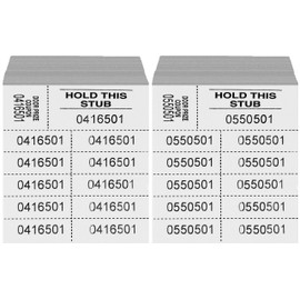 Auction Tickets - 1000 Sheets - 10 Numbers per Sheet (White)