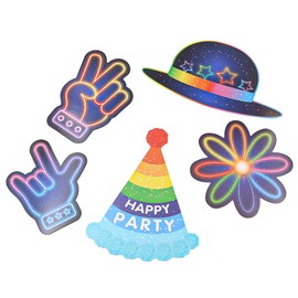 POFET 25 Pack Photo Box Props 90s Style Decorative Party Photo Booth Props for Wedding Parties, Birthdays, Graduations and Various Parties
