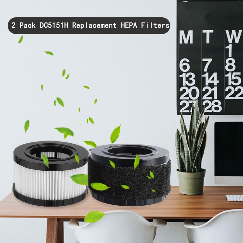 2 Pcs DC5151H HEPA Filter Compatible with DEWALT DC5151H DC515