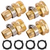 2 Set Garden Hose Repair Connector with Clamps, Fit for