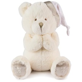 GUND Animated Goodnight Prayer Bear, Spiritual Plush Teddy Bear, Sensory Toy Stuffed Animal for Ages 0 and Up, Cream, 11"