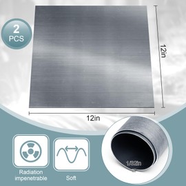 Hicarer 2 Pcs Lead Sheet Lead Sheeting 12 x 12 x 1/32 Inches for Coil Roof
