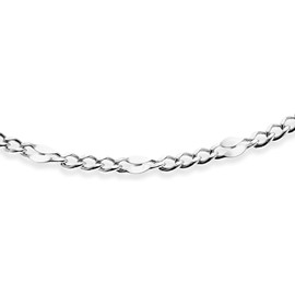 Quadri - Women's Necklace 925 Silver - Diamond Chain Width 2.5 mm - Gold-Plated 1 Micron 18kt or Silver - Length 41|45|51|56 cm with an Additional Extension of 5 cm - Made in Italy Certificate,