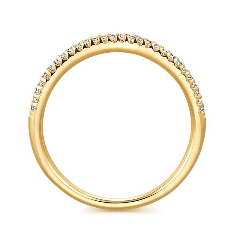 HAFEEZ CENTER 14K Gold Moissanite Rings for Women Moissanite 1.5mm