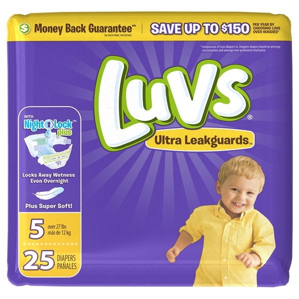 Luvs Ultra Leakguards, Stage 5 Disposable Diaper, 25 Ct