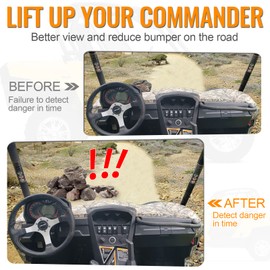 Commander Lift Kit - StarknightMT UTV Lift Kit Compatible with Commander 800 and Commander 1000 For 2.5 inches Extra Ground Clearance Made of Heavy Duty Carbon Steel with CNC Cut (Black)