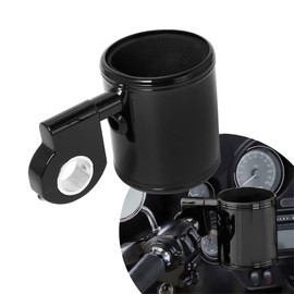 GUDITEM GUDITEM Billet Aluminum Motorcycle Cup Holder for Harley Davidson - Easy to Install Handlebar Drink Holder for Touring Street Glide Sportster Dyna Softail FLH/T FLHX Models