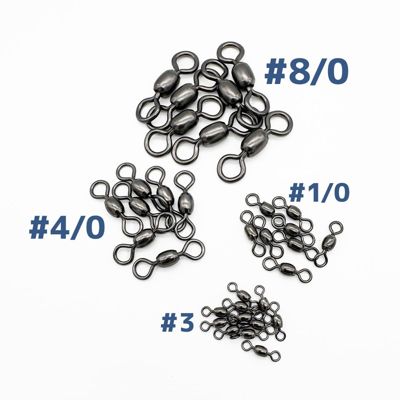 Orurdo Qb500187a11n0 Clensarcan Fishing Tackle Black #2/0 Set of 50