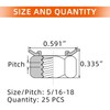 5/16"-18 Keps Lock Nut, 304 Stainless Steel 18-8, K-Lock Keps