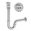 TSIBOMU Bathroom Sink U Shape Bottle Trap Complete Set, Adjustable