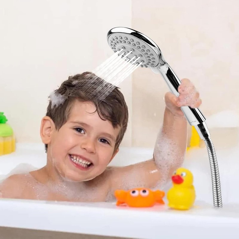 LIDOUK Shower Head Universal Bath Shower Handheld Handset 5 Mode