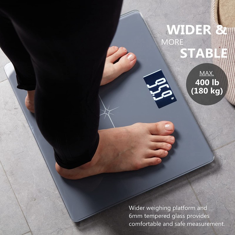 Ultra-Wide NUTRI FIT Bathroom Scale Digital High Accuracy Body Weight