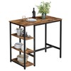 VASAGLE Bar Table with Sturdy Metal Frame, Easy Assembly, Industrial