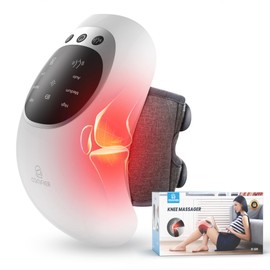 COMFIER Cordless Knee Massager with Heat,Vibration Knee Pain Relief,Red LightTherapy,Upgraded Heated Knee Brace with 18.9 Inch Knee Straps, Rechargeable Knee Massage with Large LED Screen,Gift