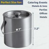 Double Wall Stainless Steel 2 Qt. Ice Bucket with Lid