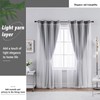 Anytime Home Curtains Blackout and Sheer Layered Solid Window Curtain