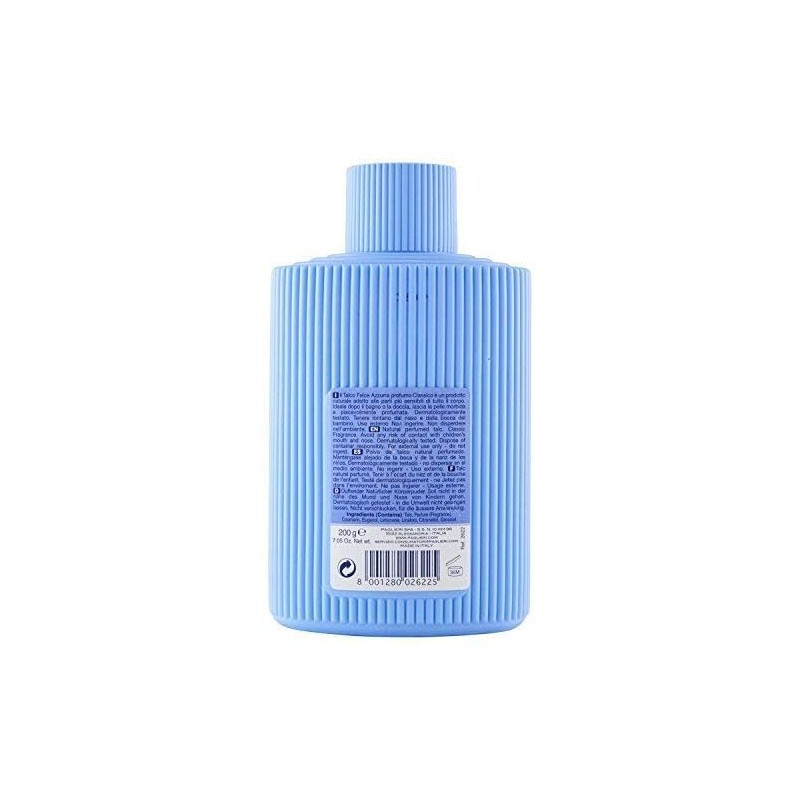 Felce Azzurra Body Powder / Talc Plastic Bottle Shaker 200gr.