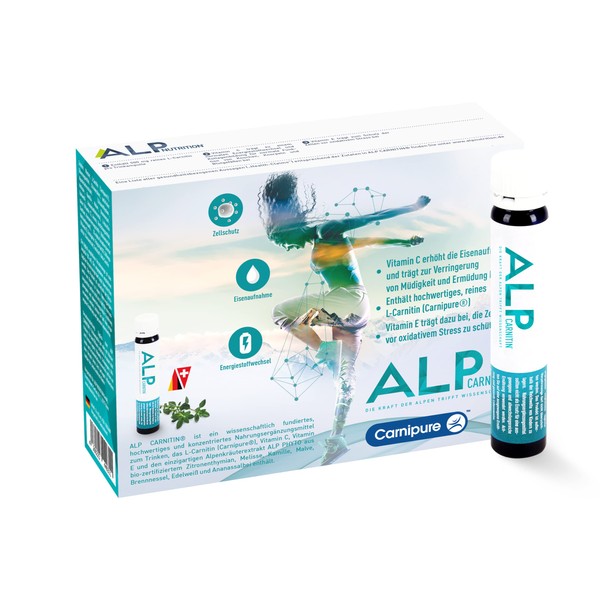 ALP CARNITIN (1 count) L Carnitine Liquid Pre Workout Shot - L-Carnitine Vitamin C Vitamine & Alpine Herbs