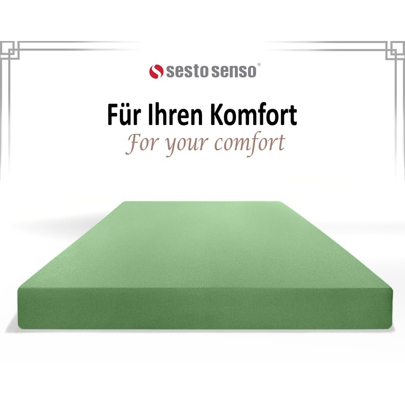 Sesto Senso Fitted Sheet 140 x 200 cm Green for