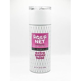 Aqua Net Tumbler - White 20oz Stainless Steel, 80's Nostalgia, Hair Themed, Unique Secret Santa Gift for Her