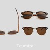 Retro Semi-Rimless Polarized Sunglasses for Men Women Driving Sun glasses