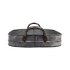 Creative Co-Op Oval Galvanized Metal Tray with Handles