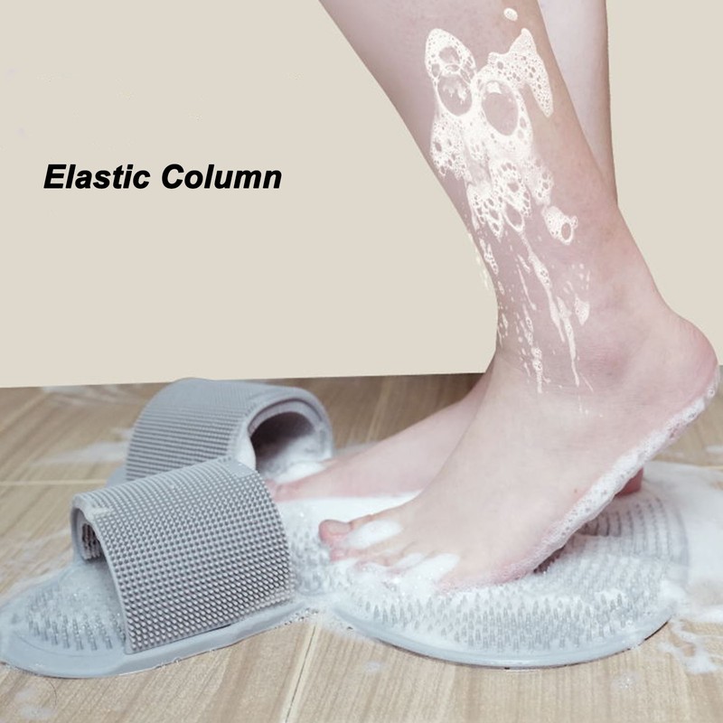 Foot Scrubber Shower Mat with Strong Suction Cups Prevent Slip