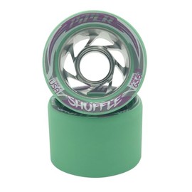 Piper Shuffle Pro Aluminum Hub Roller Skate Wheels, 63.5mm, Green