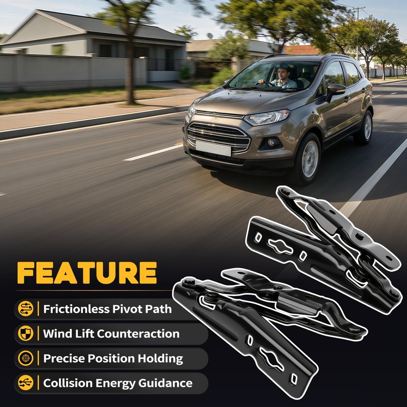 Hood Hinge Pair Fit for Ford Transit Connect 2014-2022 EcoSport