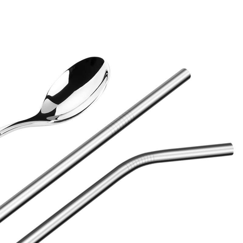 Stainless Steel Travel Cutlery Set with Case Camping Flatware