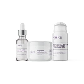 Kit Facial Kiore: Sérum, Crema Con Aloe Vera Y Mascarilla Todo Tipo De Piel Día/noche